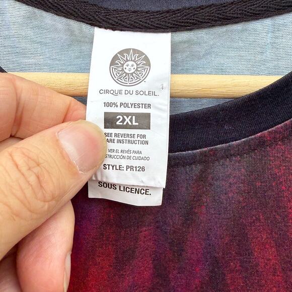 Cirque Du Soleil Circus all over graphic Shirt Red Men's 2XL - Picture 3 of 4